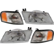 Kit de faróis para 95-98 Nissan Sentra 95-97 200SX com luz de canto LH e RH comprar usado  Enviando para Brazil
