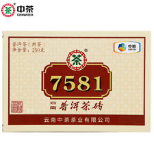 ZHONGCHA COFCO Classic Puer 7581 Ripe Puerh Tijolo Shu Cozido Pu'er Tijolo 250g, usado comprar usado  Enviando para Brazil