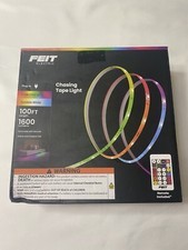 Fita de perseguição elétrica Feit 100 pés branca clara, cores RGB interna/externa comprar usado  Enviando para Brazil
