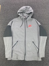 Jaqueta com capuz Nike Air masculina cinza zíper grande lã pista jumper, usado comprar usado  Enviando para Brazil