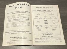 .1956 division programme for sale  NEWCASTLE UPON TYNE