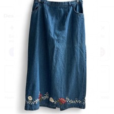 Usado, Saia Maxi Vintage Bordada Rosa Floral Vintage Cottagecore Grande Boho comprar usado  Enviando para Brazil