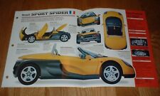 1997 RENAULT SPORT SPIDER ORIGINAL IMP BROCHURA ESPECIFICAÇÕES INFORMAÇÕES 97 95★★ comprar usado  Enviando para Brazil