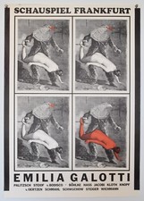 Póster original alemán vintage - Emilia Galotti - Frankfurt (23""x33") segunda mano  Embacar hacia Mexico