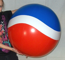 RARO! Vintage PEPSI COLA 32" Publicidade Inflável BOLA DE PRAIA Vinil Baixo Brilho comprar usado  Enviando para Brazil