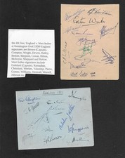 Cricket autographs england for sale  LONDON