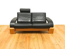 Nelo Sweden Design Sofa Zweisitzer Leder Couch Schwarz 70er comprar usado  Enviando para Brazil