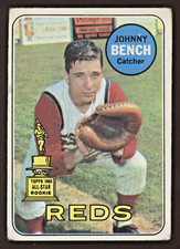Johnny Bench 1969 Topps #95 Bom (GD) Sem vincos, veja descrição 15233 comprar usado  Enviando para Brazil