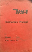 Bsa c10l 250cc for sale  EXETER
