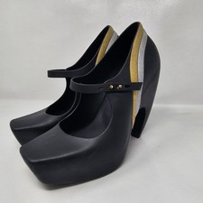 Salto Melissa X Karl Largerfield Feminino Tamanho 7 Preto com Listras comprar usado  Enviando para Brazil