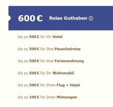 600 check24 reiseguthaben gebraucht kaufen  Berlin
