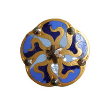 Antique button champlevé d'occasion  Expédié en Belgium