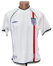 CAMISA DE FUTEBOL DA SELEÇÃO NACIONAL DA INGLATERRA 2001/2003 CASA UMBRO TAMANHO P comprar usado  Enviando para Brazil