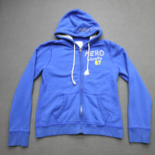 Moletom com capuz Aeropostale feminino tamanho XL azul logotipo bordado AERO 1987 comprar usado  Enviando para Brazil