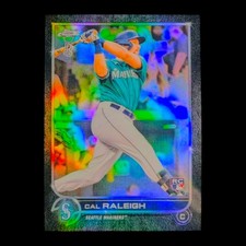 CAL RALEIGH ROOKIE BLACK REFRATOR HOLO Topps Chrome não automático 2022 - MARINHEIROS comprar usado  Enviando para Brazil
