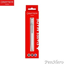 Caneta esferográfica Caran d'Ache 849 metal branco com caixa de presente vermelha 849.611NN comprar usado  Enviando para Brazil