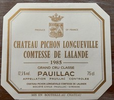 étiquette château pichon d'occasion  Toul