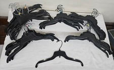 Lote de 58 cabides de roupas de varejo preto 15" com ganchos giratórios de metal CHlot #2 tg comprar usado  Enviando para Brazil