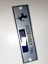 Placa De Chassis Ferrari Original (não É Réplica) Montagem Ferrari Nº 7 Cm -2,7" comprar usado  Enviando para Brazil