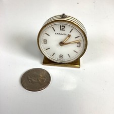 Antigo Art Deco Caravelle Suíço 7 Joias Despertador Mini Viagem MCM, usado comprar usado  Enviando para Brazil
