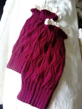 legwarmers curto bordô com renda -inverno, senhoras-roupas-acessórios, parte superior da bota comprar usado  Enviando para Brazil
