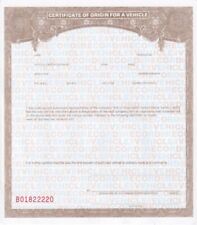 Blank certificate origin for sale  Bumpass