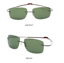 Óculos de sol de direção polarizado liga sem aro memória masculino feminino ultra leve comprar usado  Enviando para Brazil