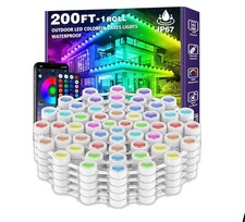 Luzes RGB externas permanentes 200 pés, IP67 luzes de beirais de LED inteligentes à prova d'água comprar usado  Enviando para Brazil