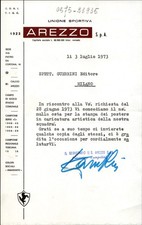carta intestata societ� sportiva Arezzo Spa 1973 01 comprar usado  Enviando para Brazil