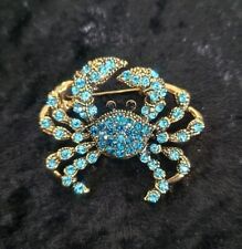 Blue rhinestone crab for sale  PUDSEY