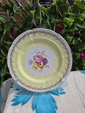 Prato de sobremesa vintage Crown Staffordshire flores florais rosa amarelo salada 73/4"  comprar usado  Enviando para Brazil