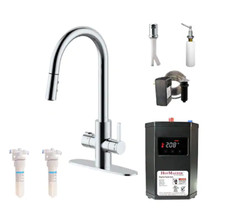 Torneira de cozinha HotMaster 4 em 1 alça única instantânea água quente cromada polida comprar usado  Enviando para Brazil
