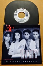 3T & MICHAEL JACKSON WHY  7" UK VINYL JUKEBOX SINGLE 45 - FREE CUSTOM PIC SLEEVE comprar usado  Enviando para Brazil