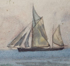 Original watercolour ketch for sale  WIRRAL