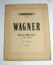 Piano dueto Kaiser Marsch Richard Wagner piano 4 mãos edição Peters nº 1108, usado comprar usado  Enviando para Brazil