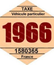 Vignette fiscale 1966 d'occasion  Paris I