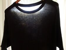 Camiseta Hanes macia ajuste longo M/L vintage 00s desbotada preta em branco skate de surf desgastado comprar usado  Enviando para Brazil
