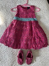 Vestido e sapatos combinando Baby Gap infantil 12-18 meses forrado sem mangas comprar usado  Enviando para Brazil