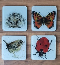 Glass nature coasters for sale  NORWICH