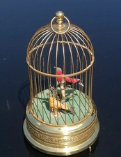 Gaiola vintage para pássaros cantando automação da Alemanha Ocidental com 2 pássaros (muito rara) comprar usado  Enviando para Brazil