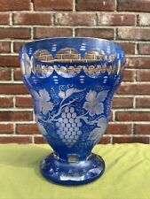 vintage glass cut vase for sale  Guilford