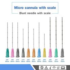 Micro cânula com furo, ponta sem corte para enchimento - 18g/22g/23g/25g/27g/30g 25/50mm comprar usado  Enviando para Brazil