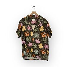 Usado, Camisa The Critical Slide Society de linho com botões tamanho M marrom médio floral comprar usado  Enviando para Brazil
