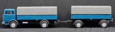 1/87 H0 WIKING Mercedes Benz MB 1620 Pritschen-Lastzug, ~ azurblau / ~ staubgrau comprar usado  Enviando para Brazil