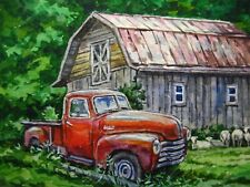 Watercolor painting farm for sale  USA