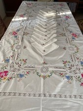 Tovaglia vintage ricamata usato  Gallarate