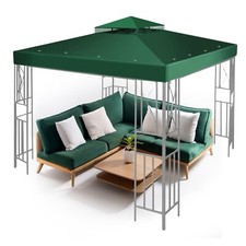 Capa superior de dossel de substituição para gazebo Flexzion 12'x12' (verde) - camada dupla com... comprar usado  Enviando para Brazil