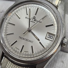 Usado, RELÓGIO MASCULINO VINTAGE BAUME & MERCIER TRONOSONIC NOVA BATERIA GENEVA BM19162 SUÍÇO  comprar usado  Enviando para Brazil