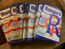 Rangers home programmes for sale  SAFFRON WALDEN