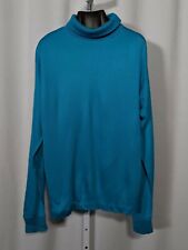 Camisa Rozini Vintage Anos 60 Acetato Malha Italiana Azul Profundo Monocromática Gola Alta M, usado comprar usado  Enviando para Brazil